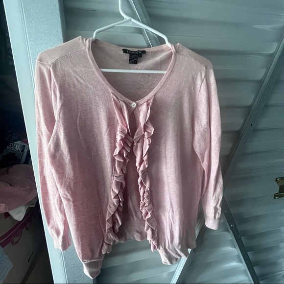 Tracy ML Pink cardigan size L - Picture 2 of 3